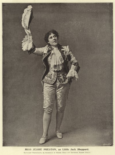 Miss Jessie Preston, som Little Jack Sheppard av English Photographer