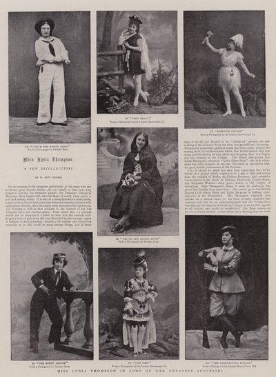 Miss Lydia Thompson i några av hennes största framgångar av English Photographer