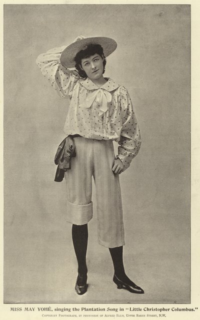 Miss May Yohe, sjunger Plantation Song i Little Christopher Columbus av English Photographer