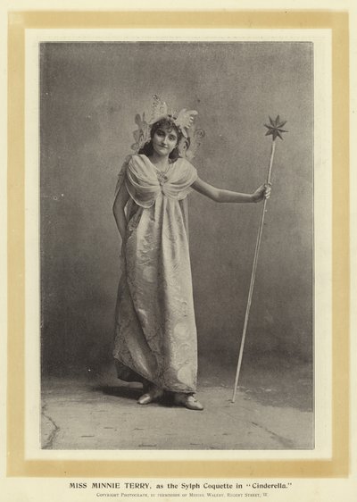 Miss Minnie Terry, som Sylph Coquette i Askungen av English Photographer