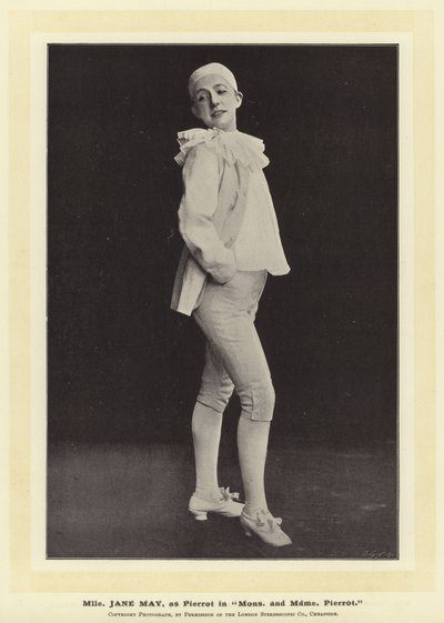 Mlle Jane May, som Pierrot i Mons och Mdme Pierrot av English Photographer