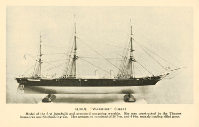 Modell av HMS Warrior av English Photographer