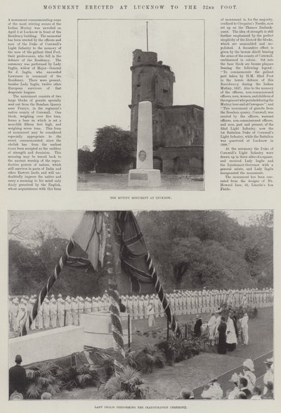 Monument uppfört i Lucknow till 32:a foten av English Photographer