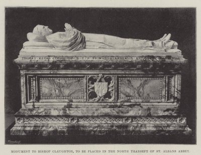 Monument till biskop Claughton, som ska placeras i norra tvärskeppet i St Albans Abbey av English Photographer