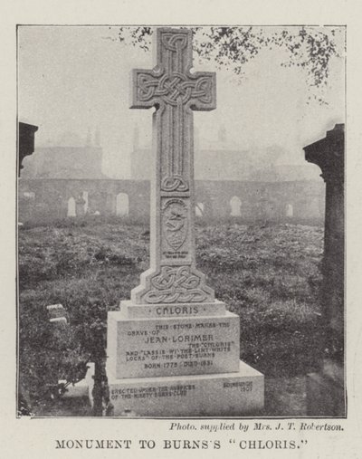 Monument till Burnss Chloris av English Photographer