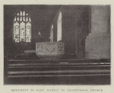 Monument till Lady Martin i Llantysilio kyrka av English Photographer