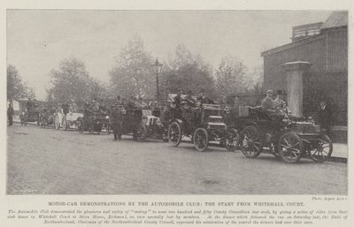 Motorbilsdemonstrationer av Automobile Club, start från Whitehall Court av English Photographer