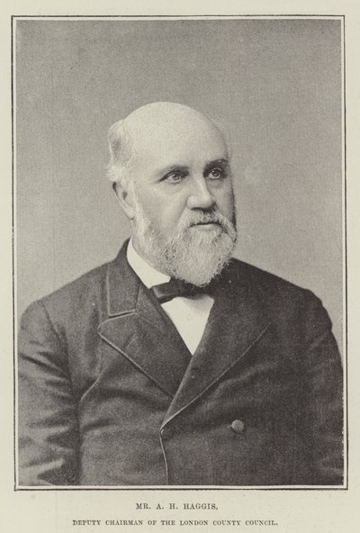 A H Haggis, vice ordförande i London County Council av English Photographer