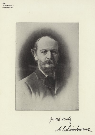 Herr Algernon C Swinburne av English Photographer
