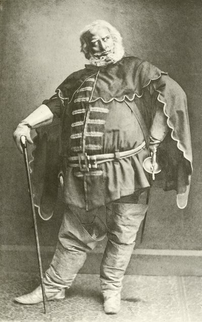 Mr Beerbohm Tree som Falstaff (gravyr) av English Photographer