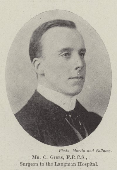 Mr C Gibbs, FRCS, kirurg till Langman Hospital av English Photographer