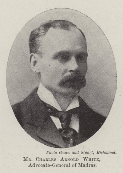 Charles Arnold White, generaladvokat i Madras av English Photographer