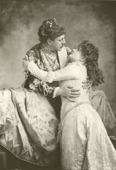 Mr Clyffe och Miss Lingard som Romeo och Julia (gravyr) av English Photographer