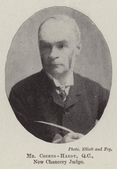 Mr Cozens-Hardy, QC, ny kanslidomare av English Photographer