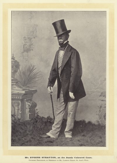 Mr Eugene Stratton, som Dandy Coloured Coon av English Photographer