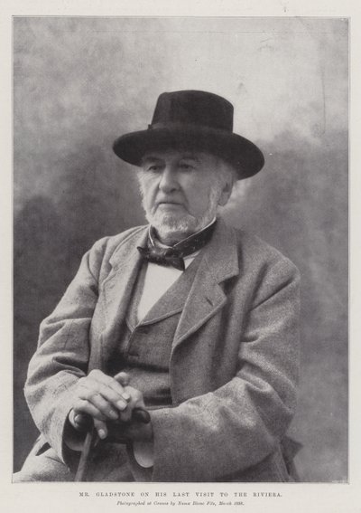 Mr Gladstone på sitt sista besök på Rivieran av English Photographer