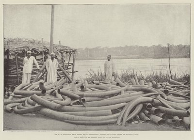 Mr H M Stanleys Emin Pasha Relief Expedition, Tippoo Tibs Ivory Store vid Stanley Falls av English Photographer