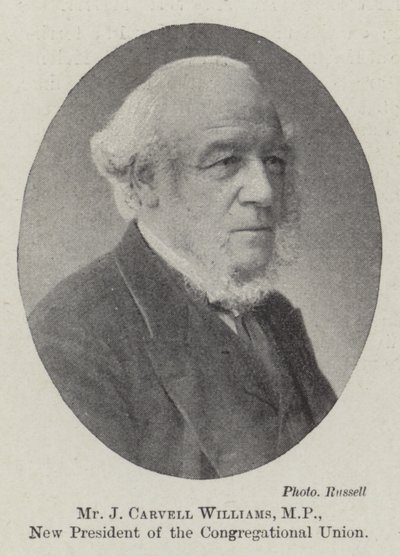 Mr J Carvell Williams, MP, ny ordförande för Congregational Union av English Photographer