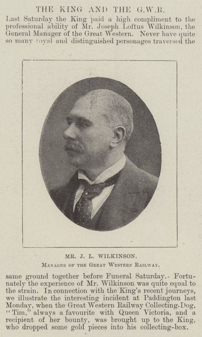 Mr J L Wilkinson, chef för Great Western Railway av English Photographer