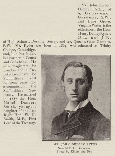 Mr John Dudley Ryder av English Photographer