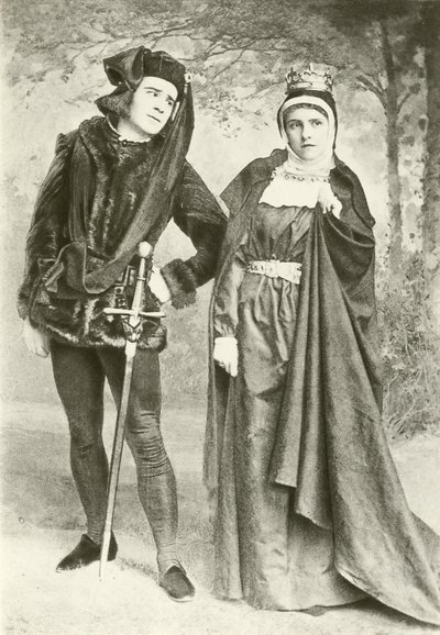 Mr R Manseld och Miss B Cameron som Richard III och Lady Anne (gravyr) av English Photographer