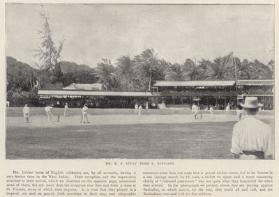 Mr R S Lucass Team vs Barbados, cricket av English Photographer