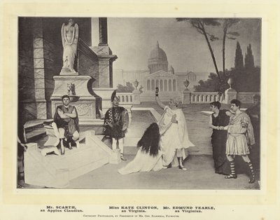 Mr Scarth, som Appius Claudius. Miss Kate Clinton, som Virginia. Mr Edmund Tearle, som Virginius av English Photographer