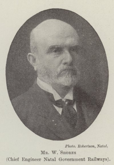 Mr W Shores, chefsingenjör Natal Government Railways av English Photographer