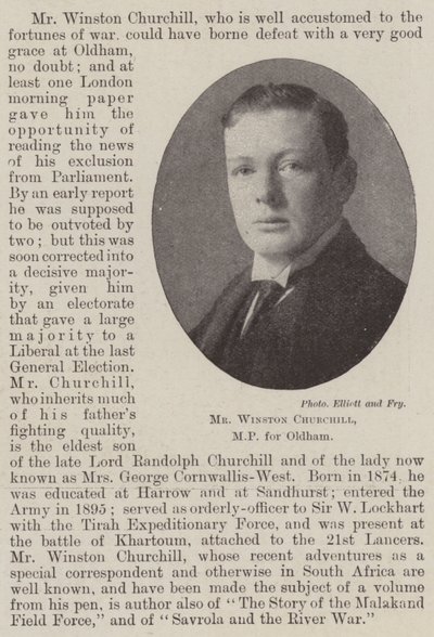 Mr Winston Churchill, MP för Oldham av English Photographer
