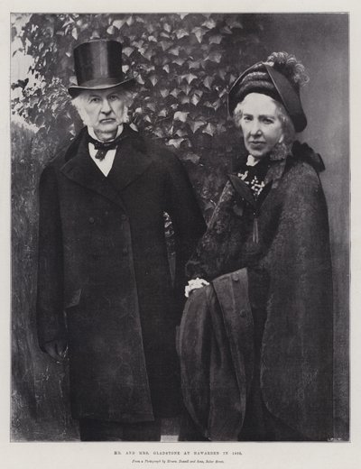 Herr och fru Gladstone i Hawarden 1895 av English Photographer