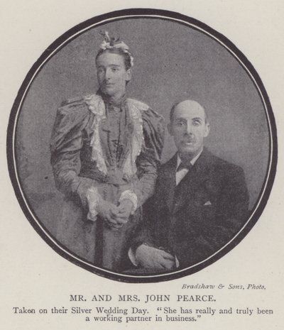 Herr och fru John Pearce (svartvitt foto) av English Photographer