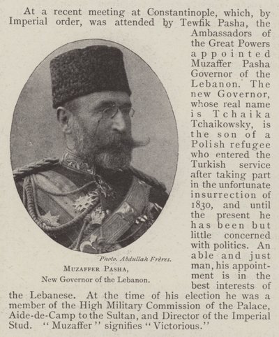 Muzaffer Pasha, ny guvernör i Libanon av English Photographer
