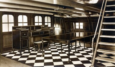 Nelsons Dining Room ombord på HMS Victory av English Photographer