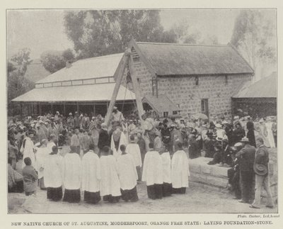New Native Church of St Augustine, Modderspoort, Orange Free State, lägger grundsten av English Photographer