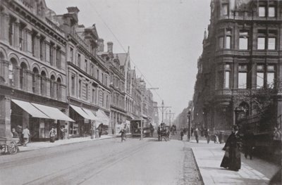 Newcastle, Grainger Street, West (s/v foto) av English Photographer