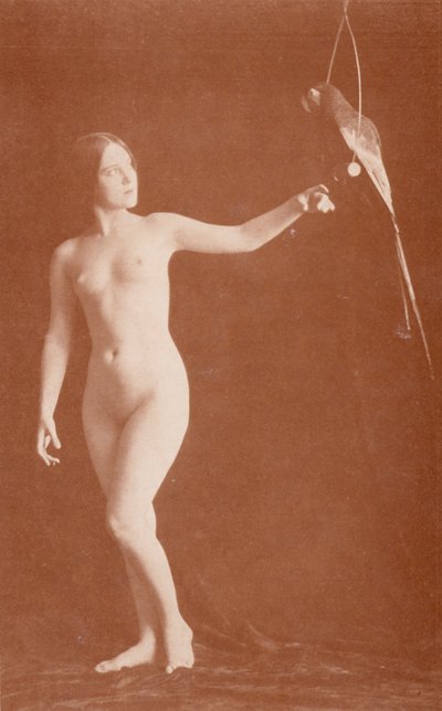 Nudistkonst: Övertalning (svartvitt foto) av English Photographer