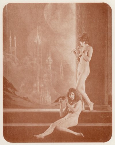 Nudistkonst: Glio och Erato (svartvitt foto) av English Photographer