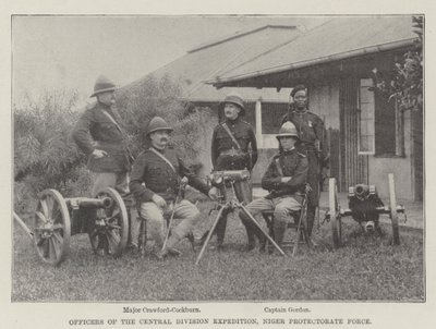 Officerare från Central Division Expedition, Niger Protectorate Force av English Photographer