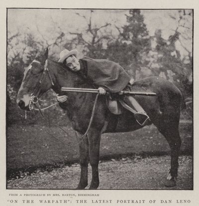 På krigsstigen, det senaste porträttet av Dan Leno av English Photographer