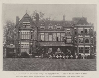 Ett av våra sjukhus för sårade, Golders Hill House, Hampstead, med grupp sårade från Sydafrika av English Photographer