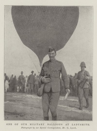 En av våra militära ballonger på Ladysmith av English Photographer