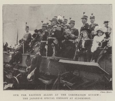 Våra allierade i Fjärran Östern vid Coronation Review, den japanska specialambassaden i Aldershot av English Photographer