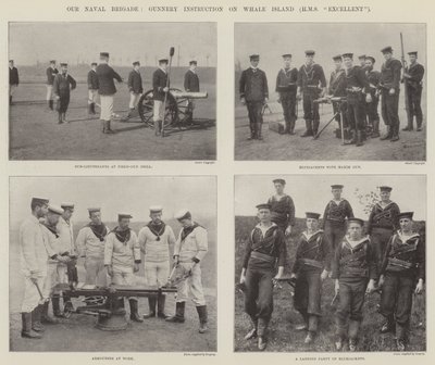 Vår marinbrigad, Gunnery-instruktion på Whale Island (HMS Excellent) av English Photographer