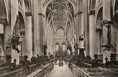 Oxford, Christchurch Cathedral, Choir East (s/v foto) av English Photographer