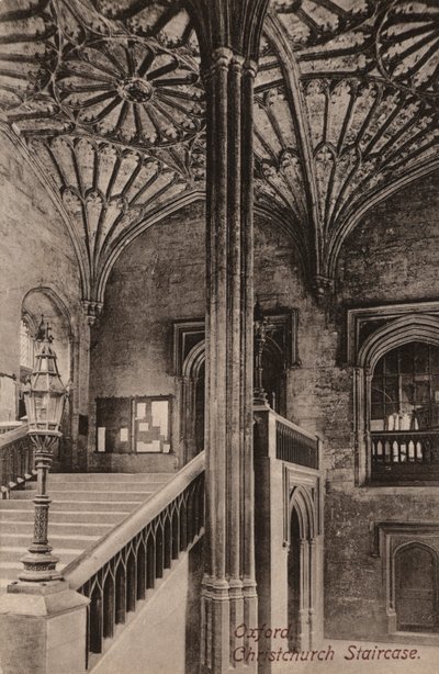 Oxford, Christchurch Staircase (s/v foto) av English Photographer
