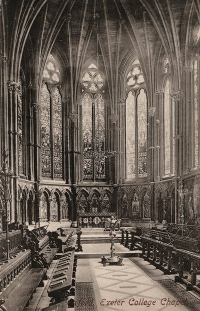 Oxford, Exeter College Chapel (s/v foto) av English Photographer