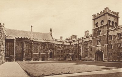 Oxford: Exeter College, kvadraten och salen (svartvitt foto) av English Photographer