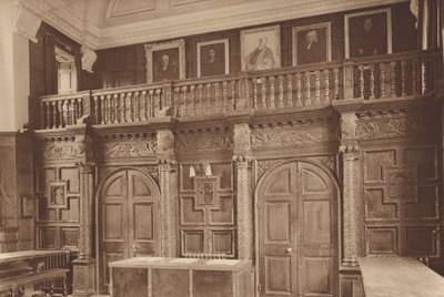 Oxford: Jesus College, The Hall Screen, ca 1610 (svartvitt foto) av English Photographer