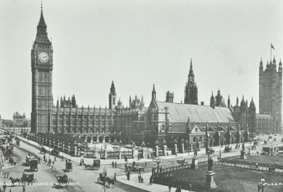 Parliament Square, Westminster LB: blick österut till Big Ben och Houses of Parliament, 1895 av English Photographer