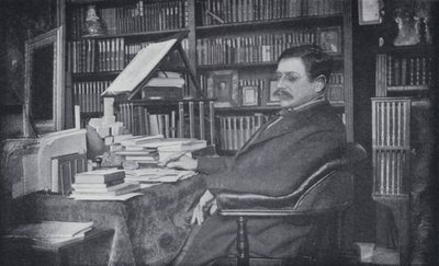 Paul Bourget i sin studie (s/v foto) av English Photographer